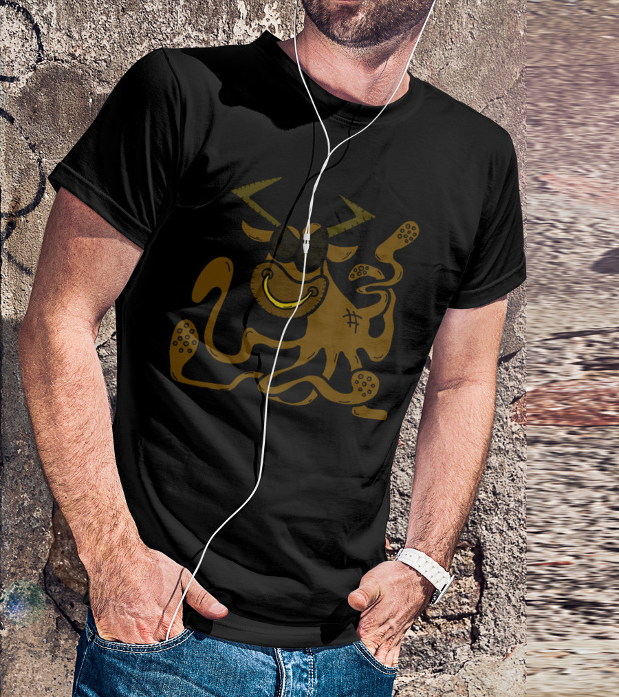 The Bullktopus Tentacle Creature With Horns And Smile T-Shirt