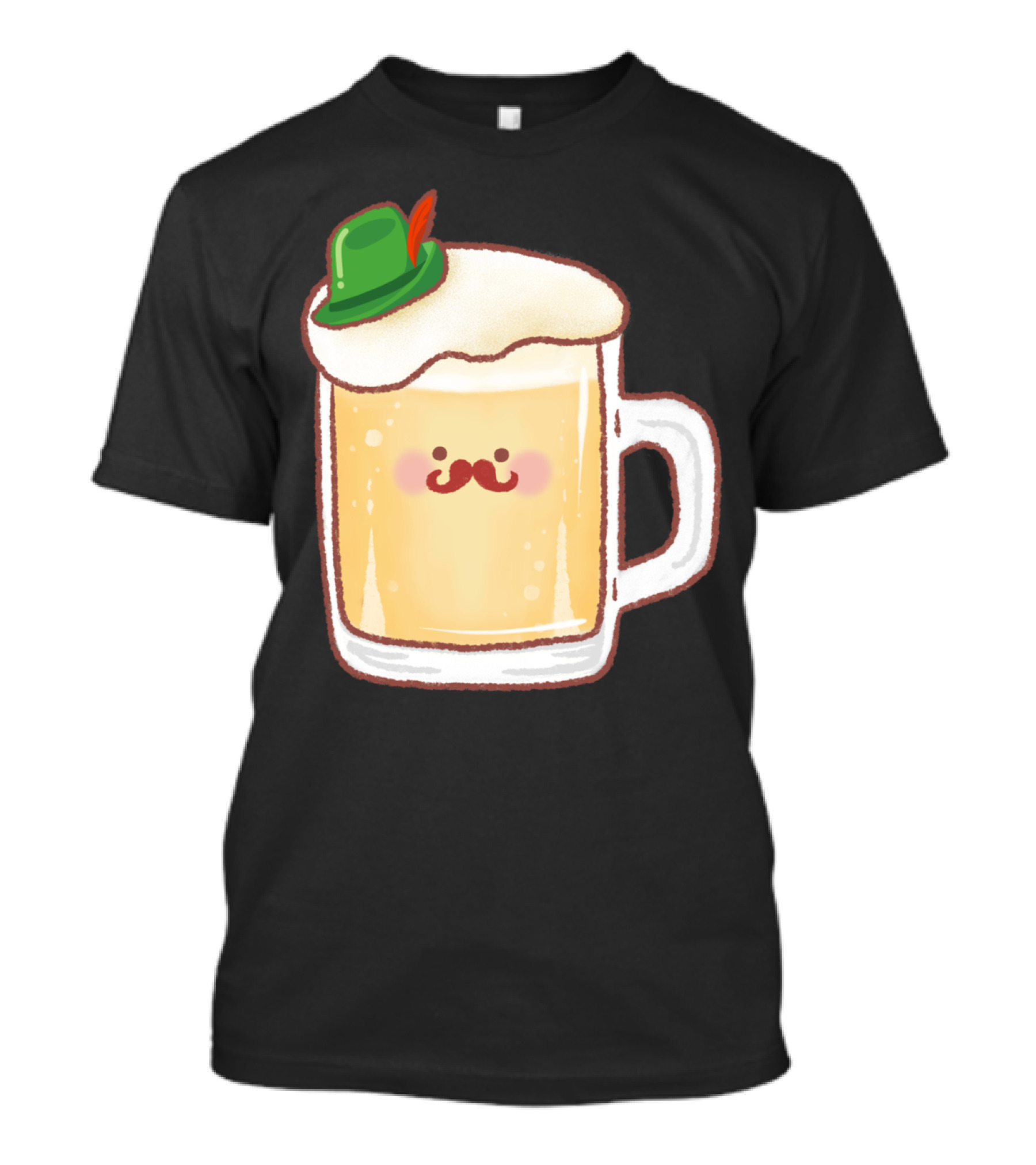 German Beer Little Cute Bavarian Mug With Green Hat T-Shirt