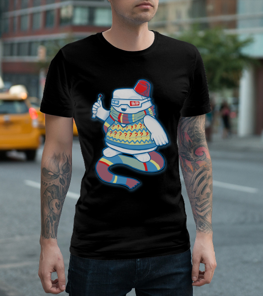 Doctor Adipose Timey Wimey Creature With Fez And Scarf T-Shirt