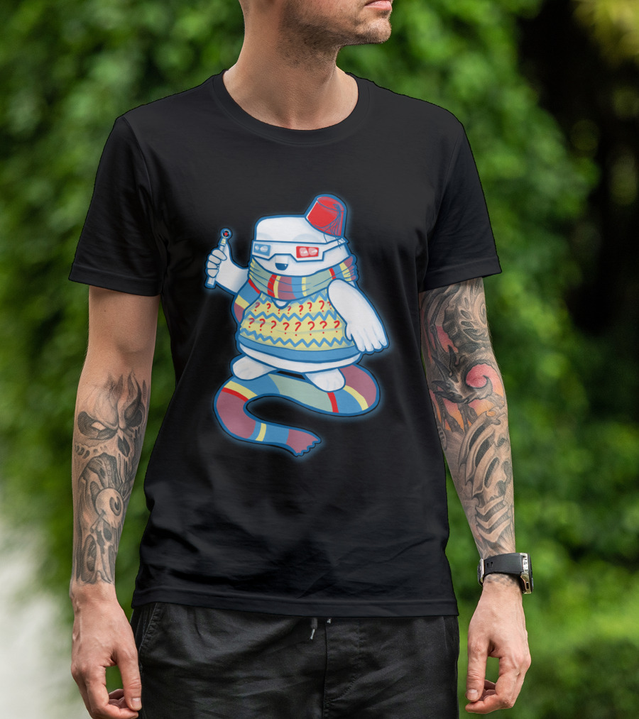 Doctor Adipose Timey Wimey Creature With Fez And Scarf T-Shirt