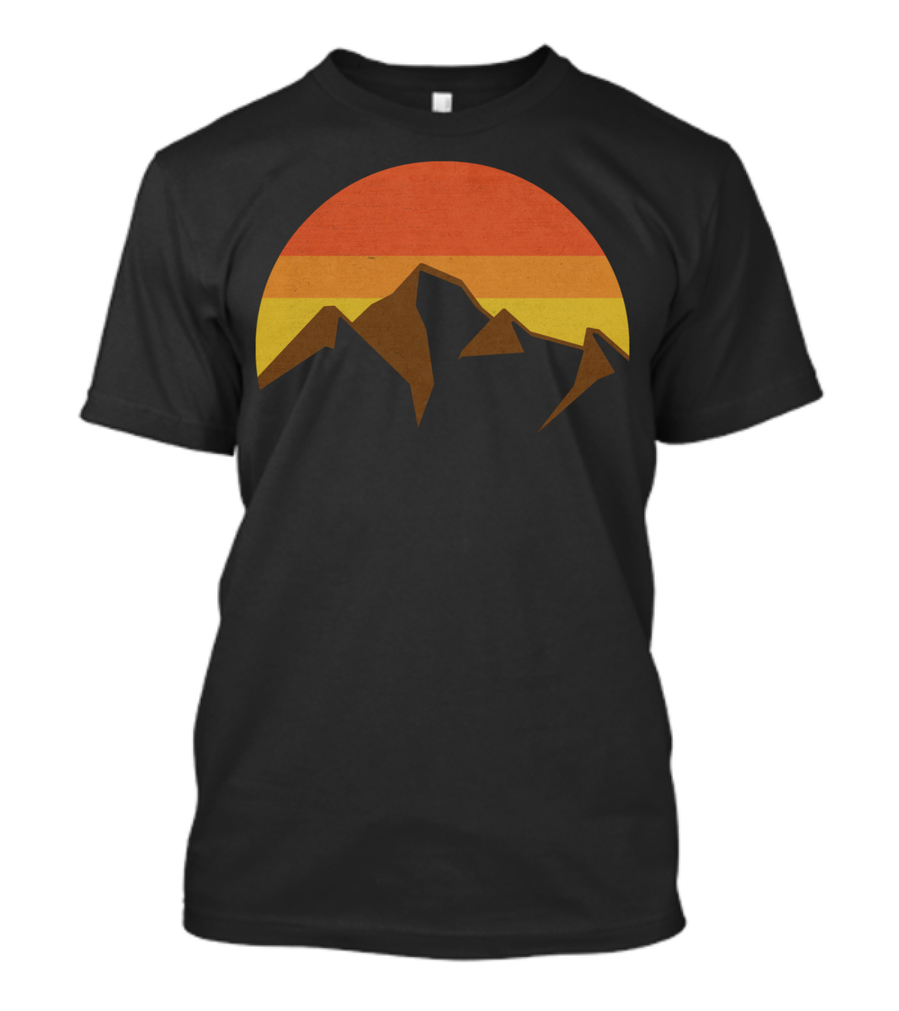 Peaks And Summits And Fall Sun Retro Mountain Sunset T-Shirt