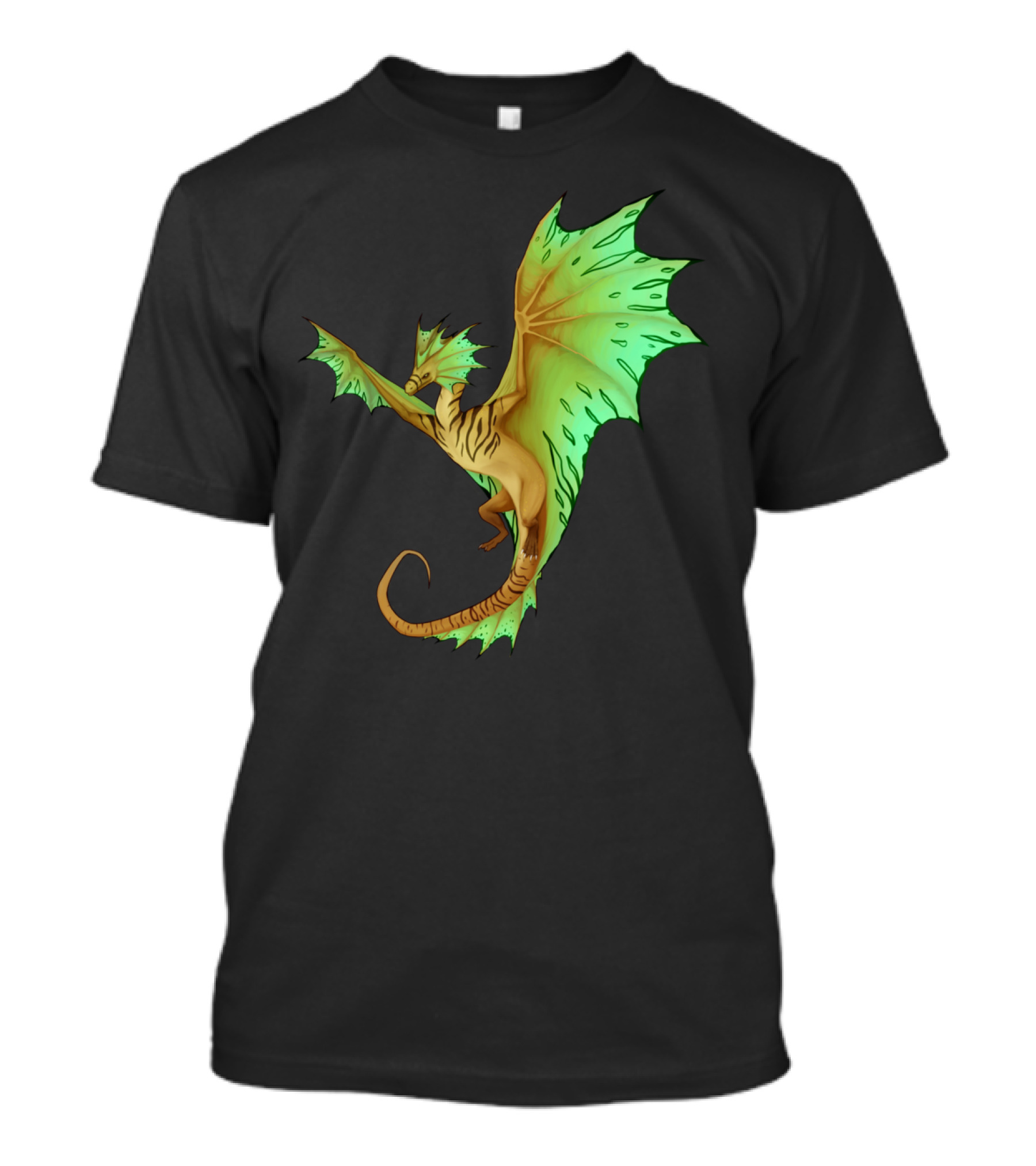 Dragon Mythical Creatures Challenge Tiger Striped Winged Fantasy T-Shirt