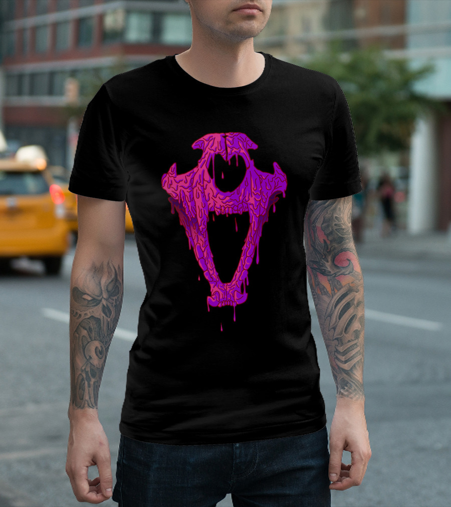 Tsavo Dripping Neon Skull T-Shirt