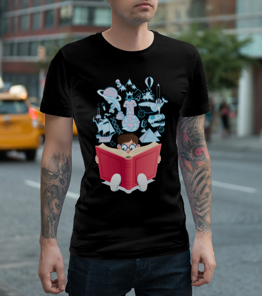 Imaginative Exploration of Science, History, and Nature Through Reading T-Shirt