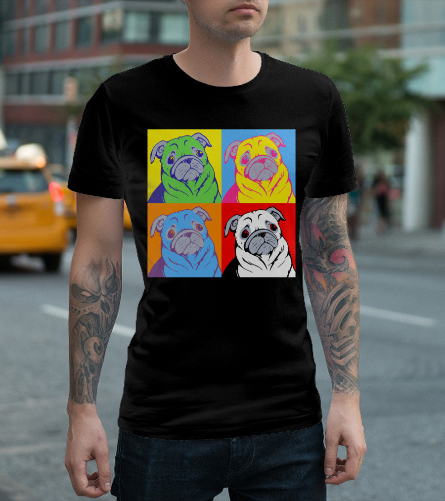 Pug Hol Colorful Pop T-Shirt
