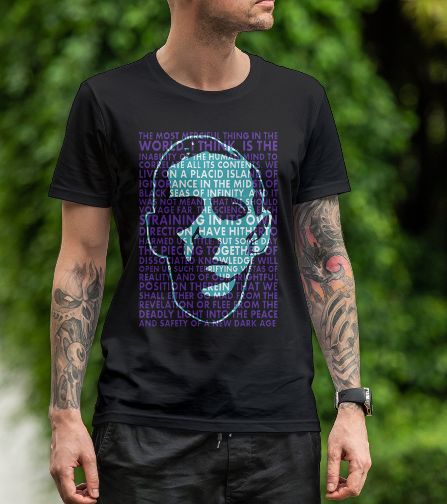 Call Of Cthulhu The Most Merciful Thing In The World Straining In Its Own Direction Peace And Safety Of A New Dark Age T-Shirt