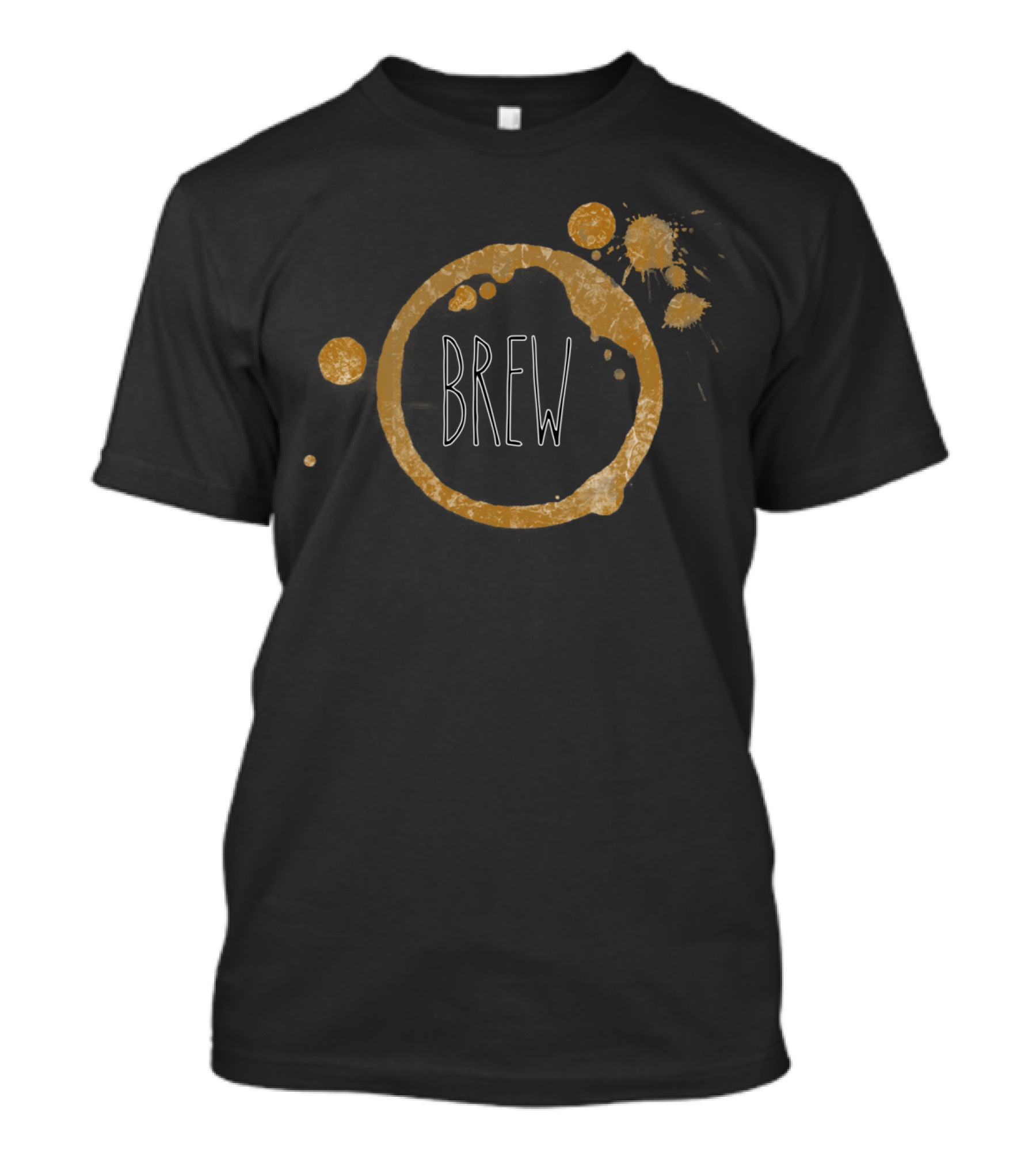 BREW Coffee Stain Circle Splash T-Shirt
