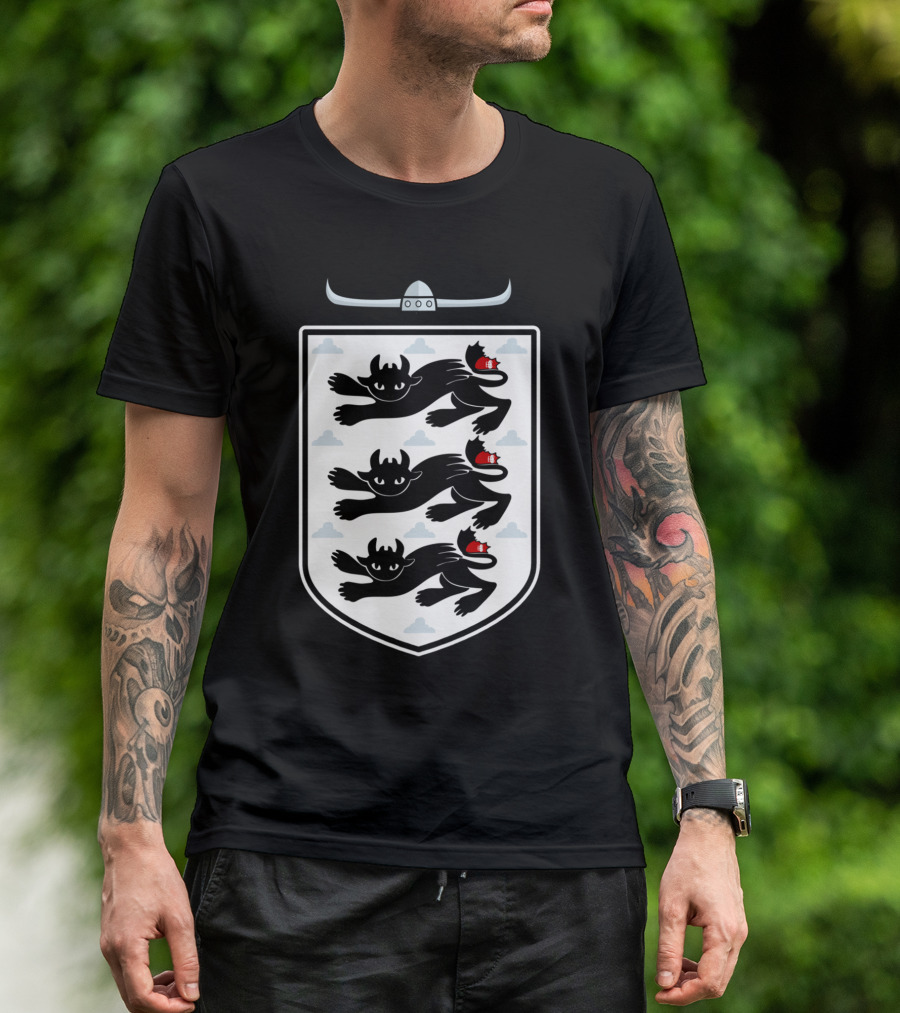 Berk Crest How To Train Your Dragon Shield With Flying Dragons And Viking Helmets T-Shirt