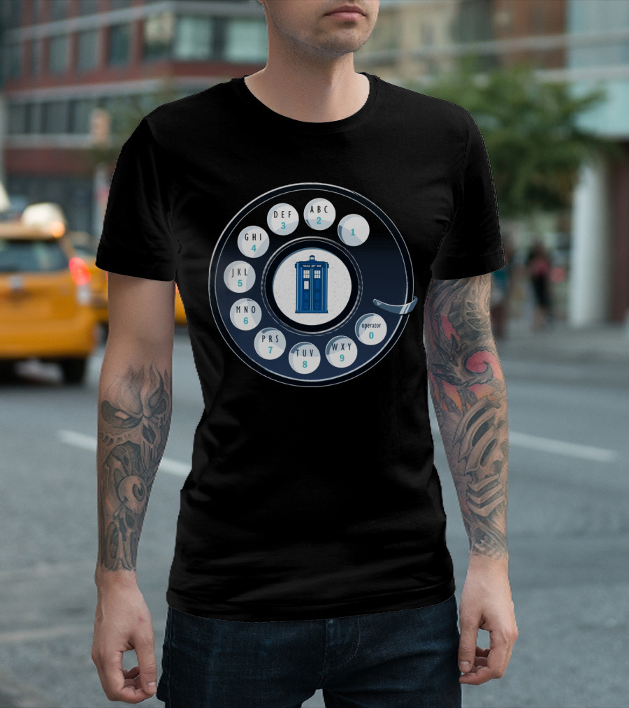 Call The Doctor Police Box Rotary Dial T-Shirt