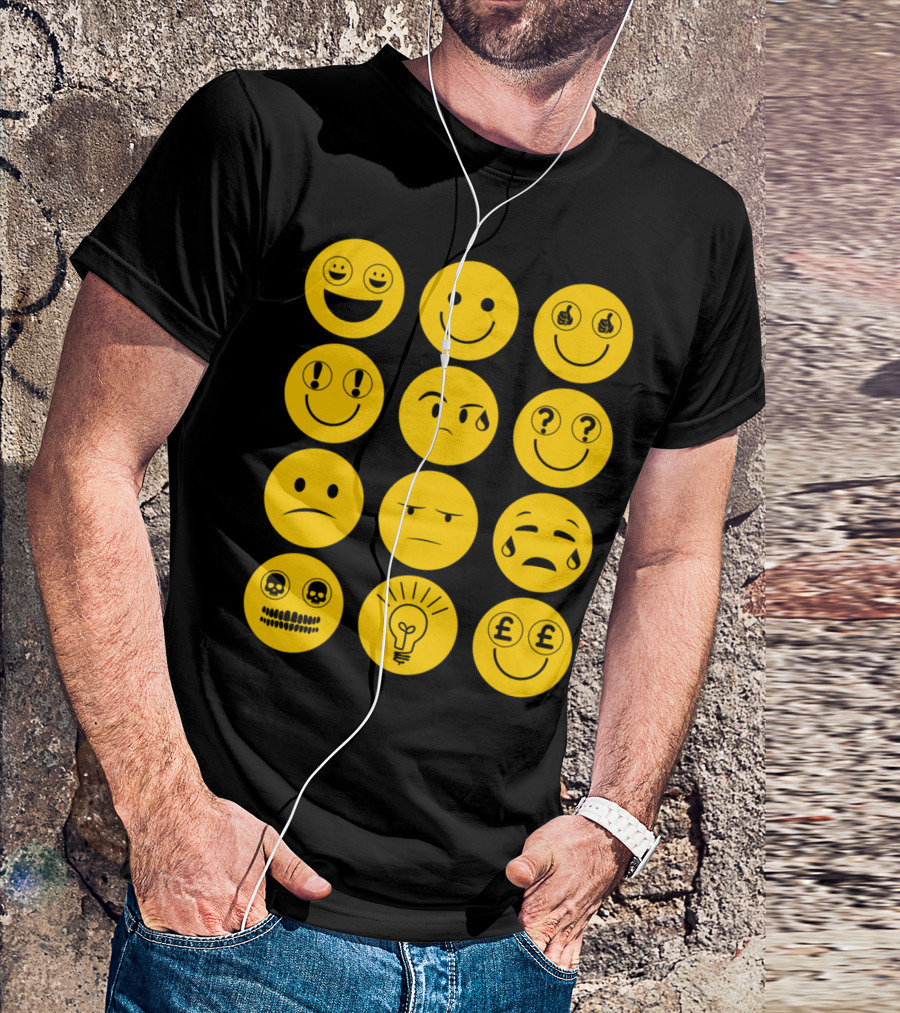 Doctor Smiles Emoji Faces With Money Ideas And Emotions T-Shirt