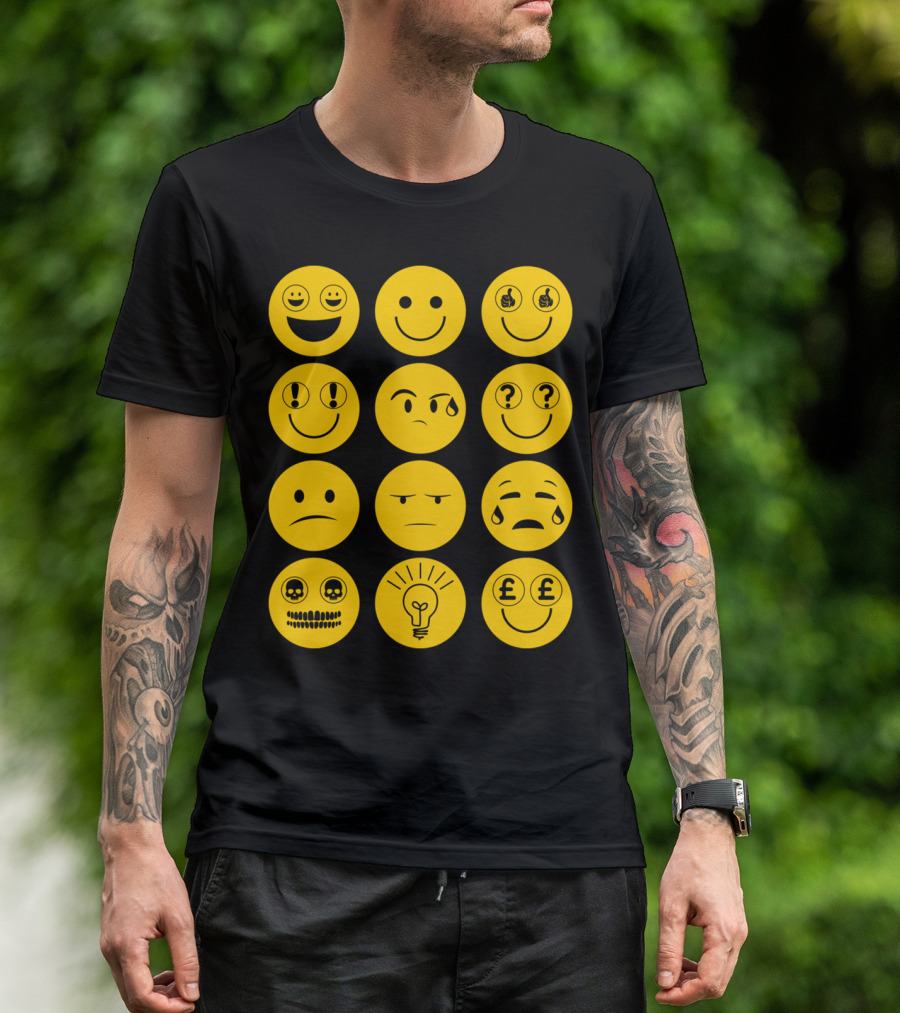 Doctor Smiles Emoji Faces With Money Ideas And Emotions T-Shirt