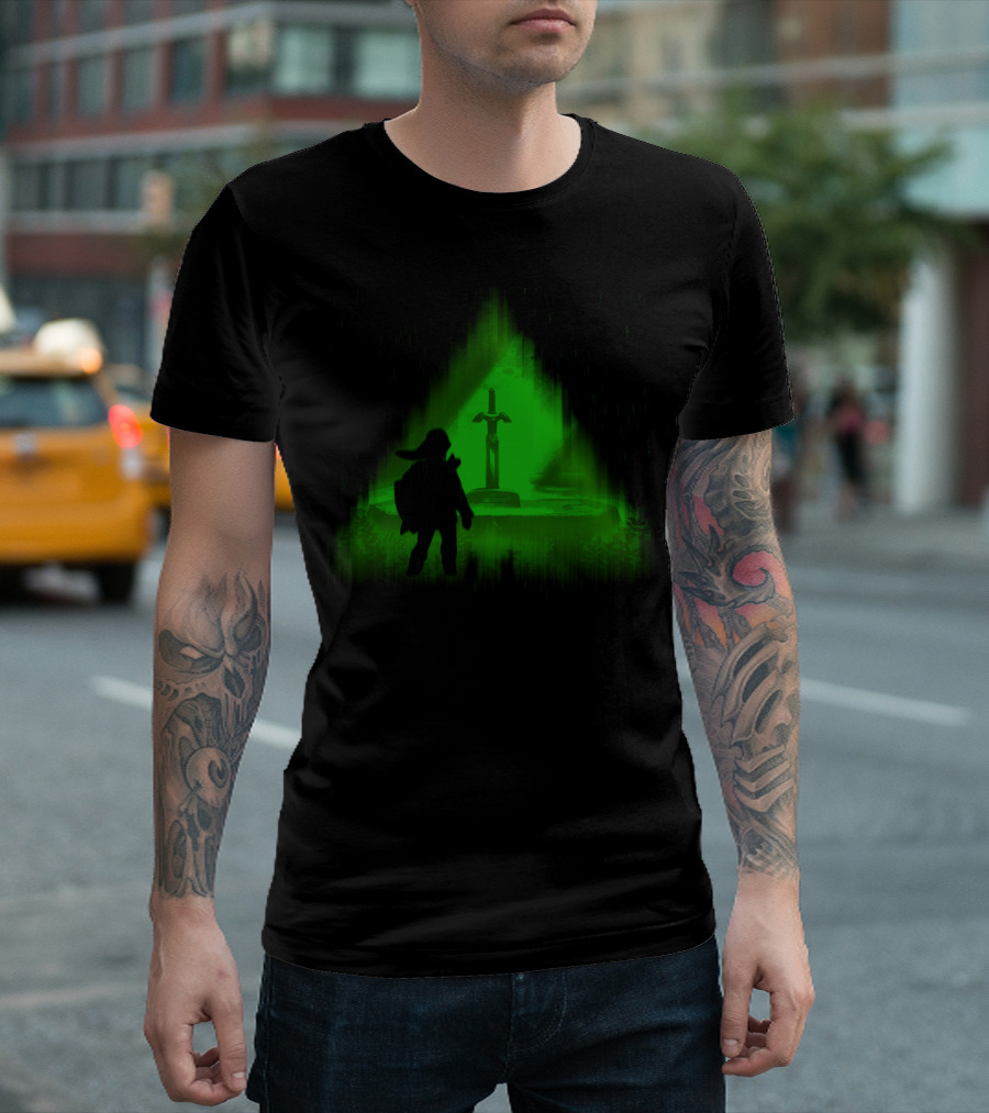 Legendary Pedestal of Time Green Triangular T-Shirt