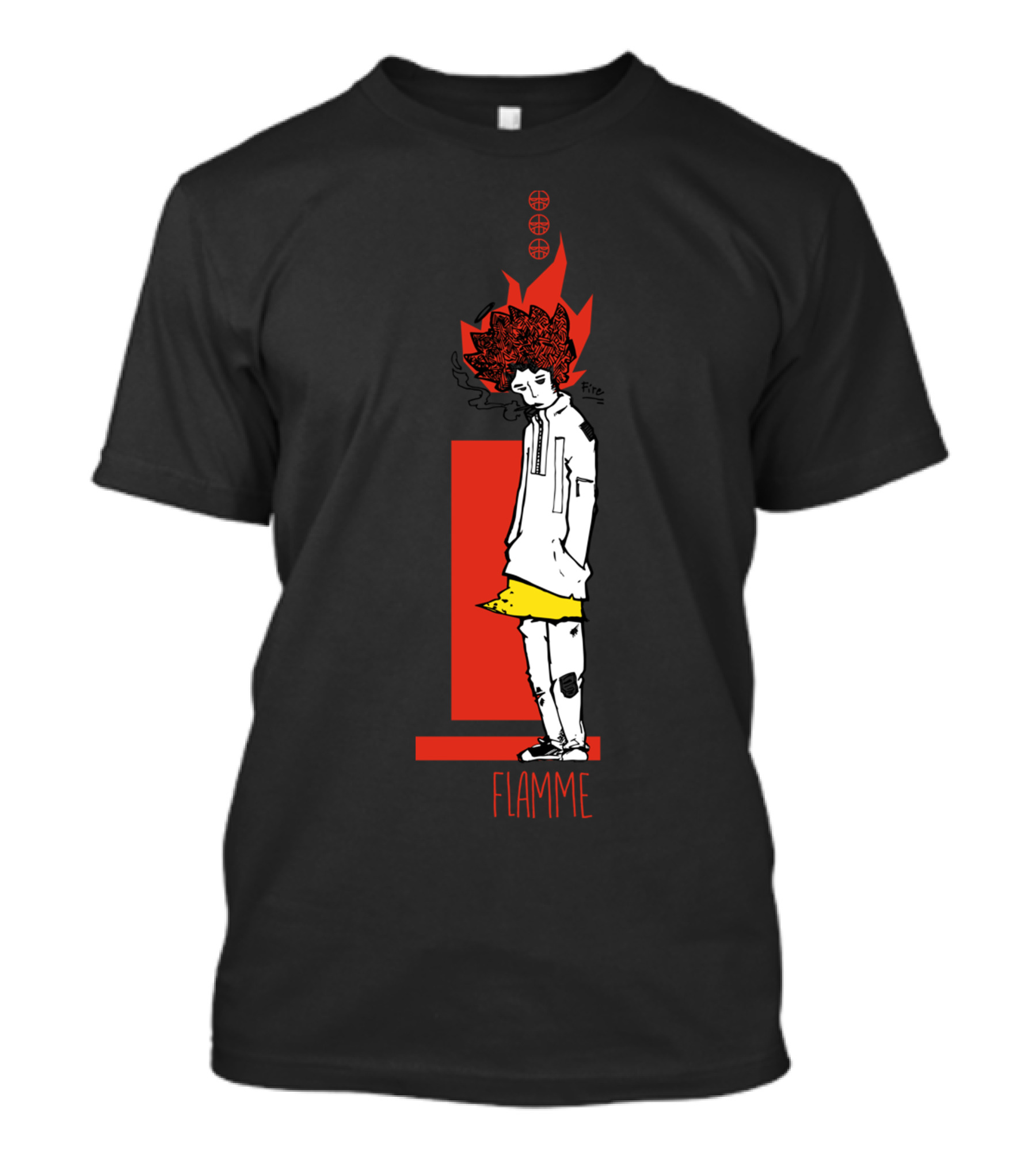 Guru Flamme Fire Afro Flames T-Shirt