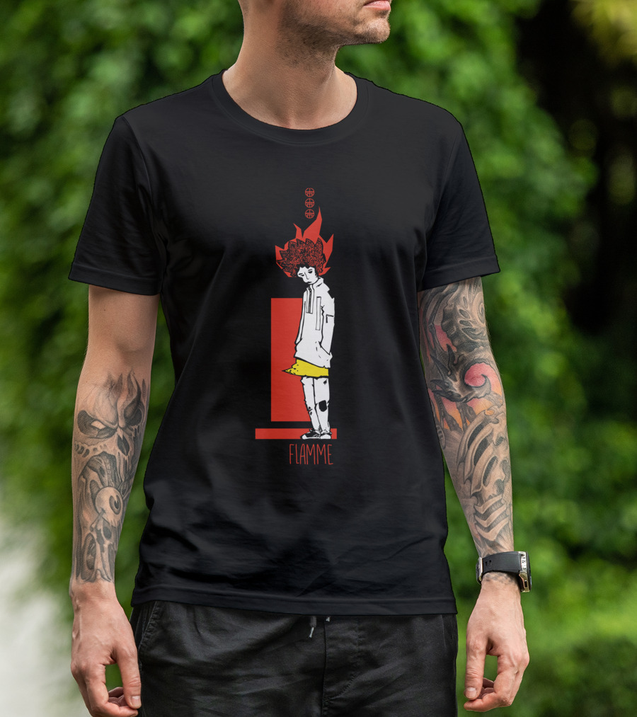 Guru Flamme Fire Afro Flames T-Shirt
