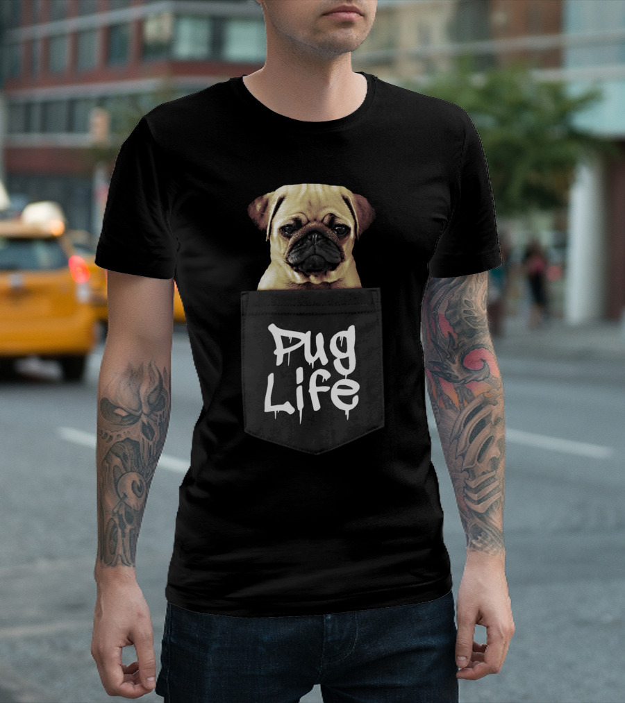 Pug Life Pocket Pug In Pocket T-Shirt