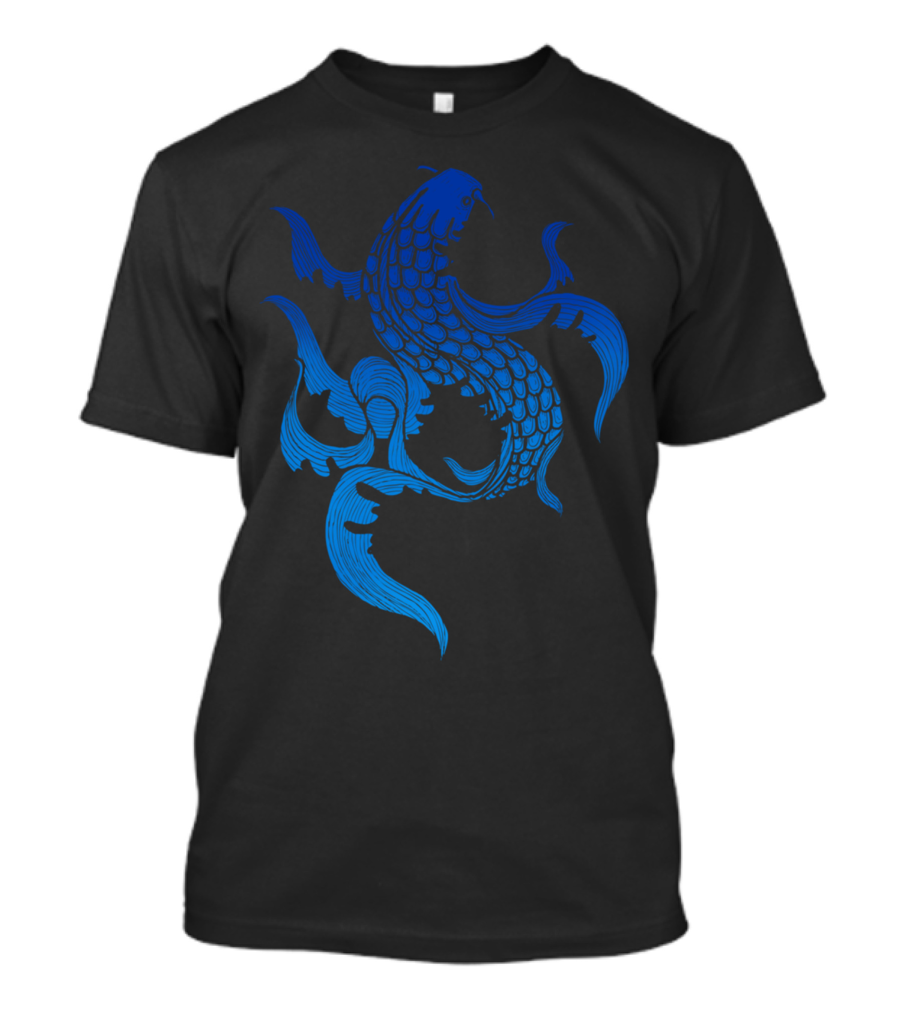 Catfish Blues Elegant Blue Fish T-Shirt