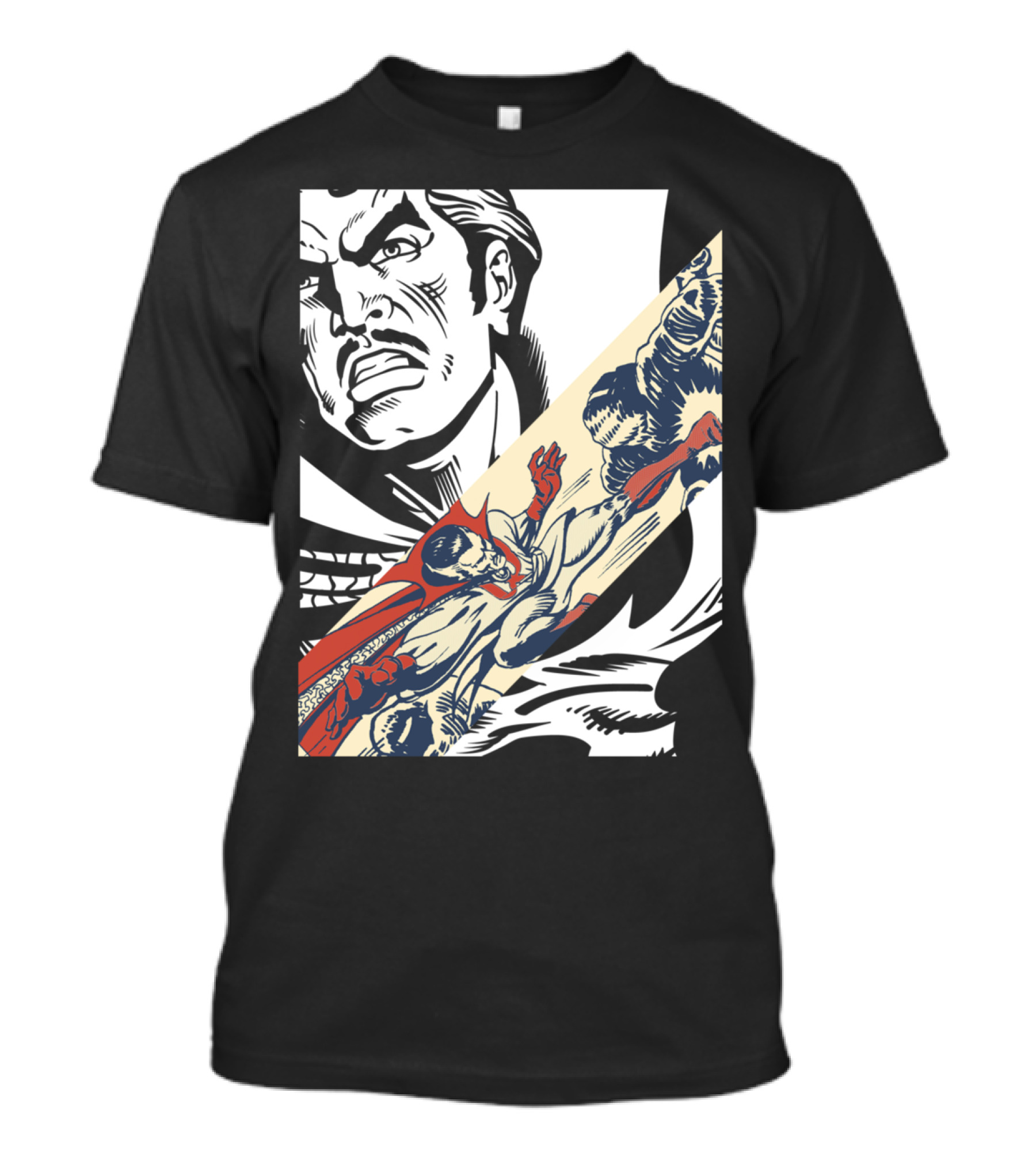 Doctor Strange Dynamic Comic Combat Scene T-Shirt