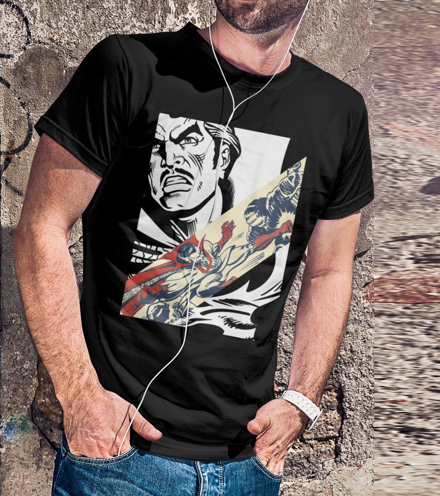 Doctor Strange Dynamic Comic Combat Scene T-Shirt
