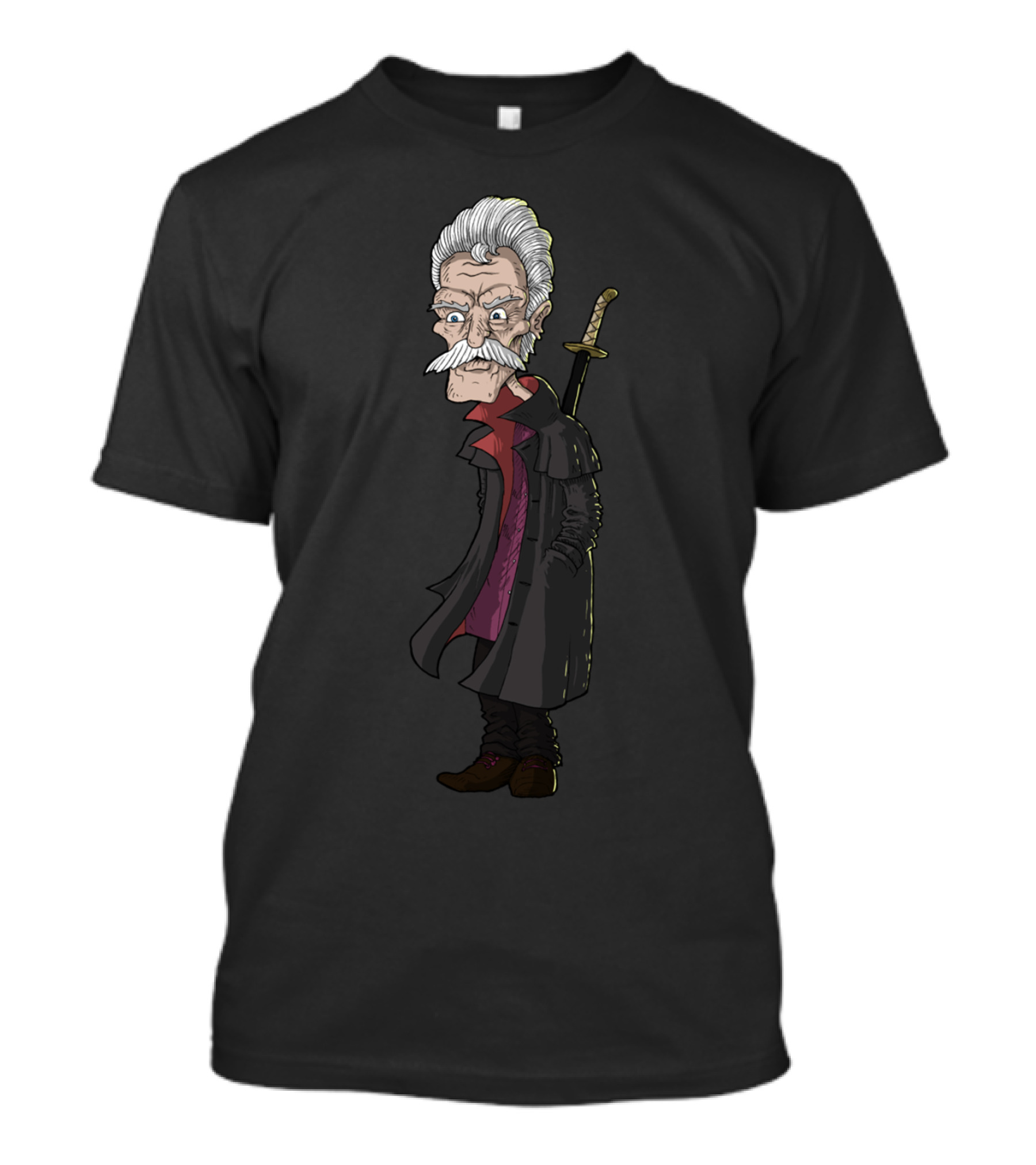 Mysterious Stranger Character With Sword By Squidmonkey T-Shirt