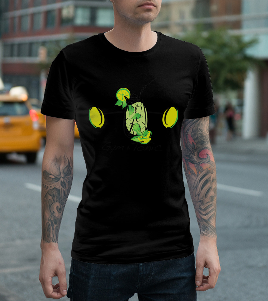 Gym And Tonic Lemon Barbell Drink Elements T-Shirt