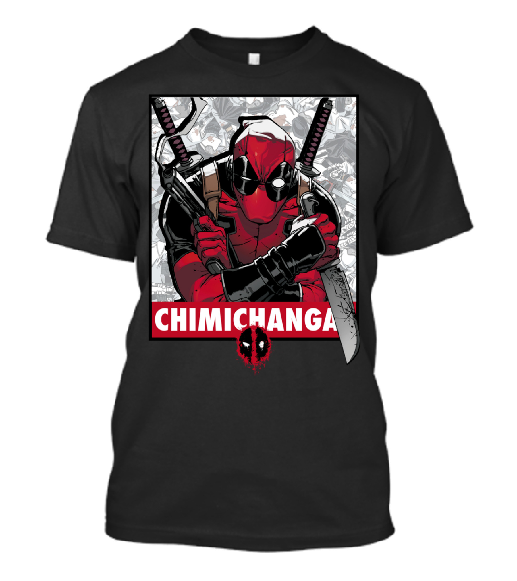 Deadpool Chimichanga Samurai Katanas T-Shirt