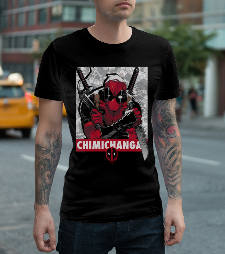 Deadpool Chimichanga Samurai Katanas T-Shirt
