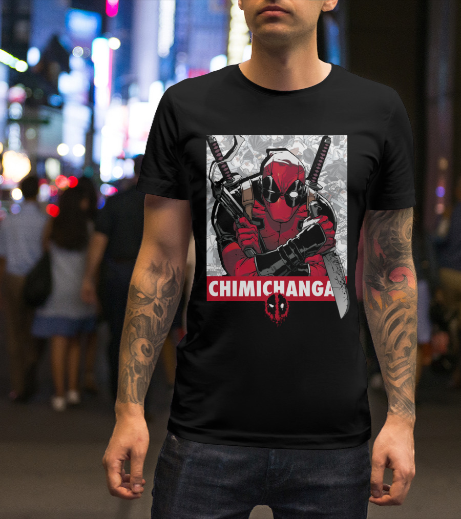 Deadpool Chimichanga Samurai Katanas T-Shirt