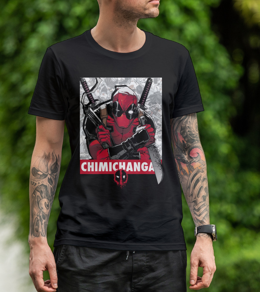 Deadpool Chimichanga Samurai Katanas T-Shirt