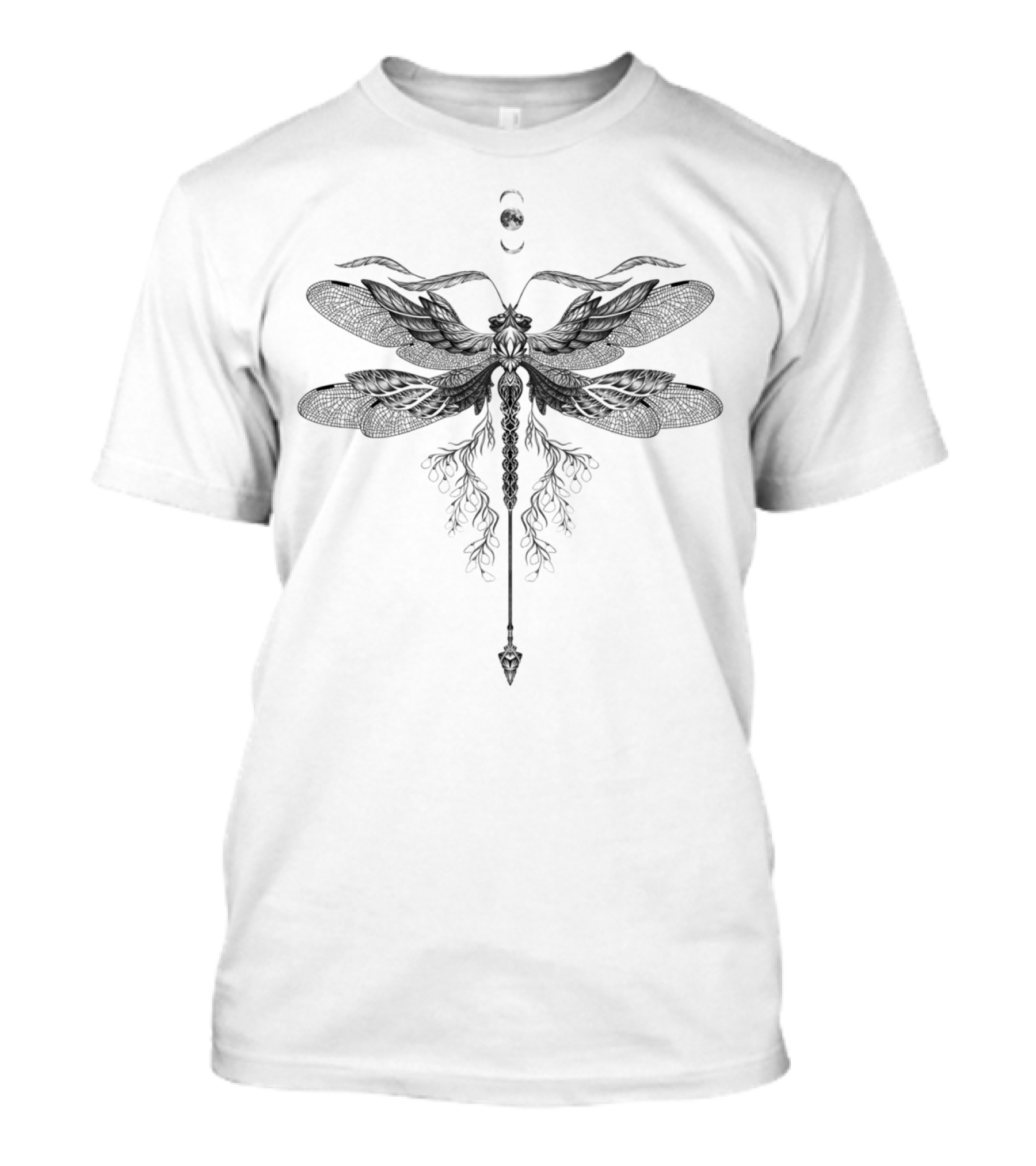 Dragonfly Tattoo Moon Phases Mystical T-Shirt