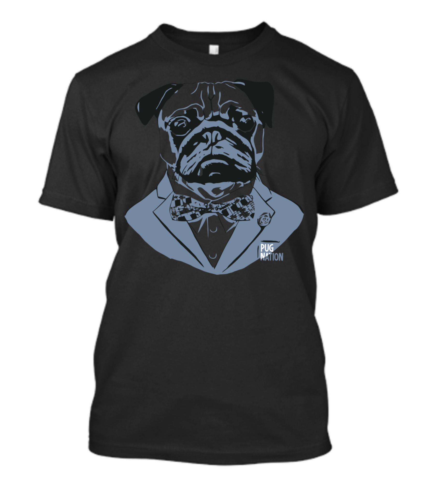 Pug Nation Brings You The Cutest Pug In Stylish Bow Tie And Suit T-Shirt