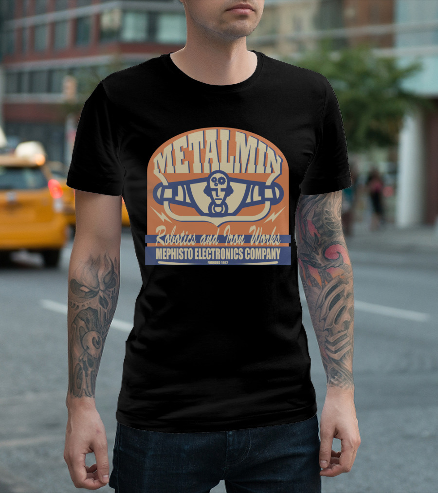 METALMIN Robotics and Iron Works Mephisto Electronics Company Founded 1962 T-Shirt
