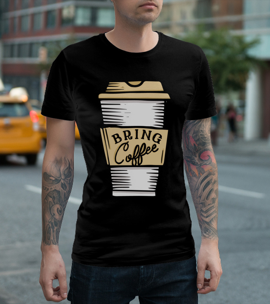 Bring Coffee Cup Art Little T-Shirt