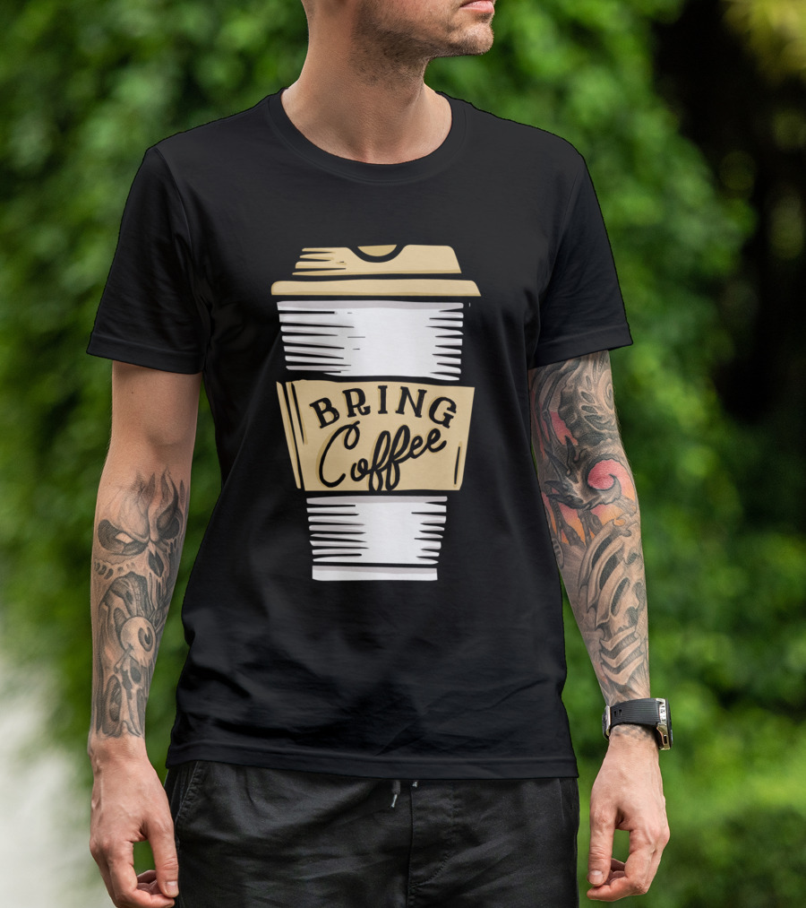 Bring Coffee Cup Art Little T-Shirt