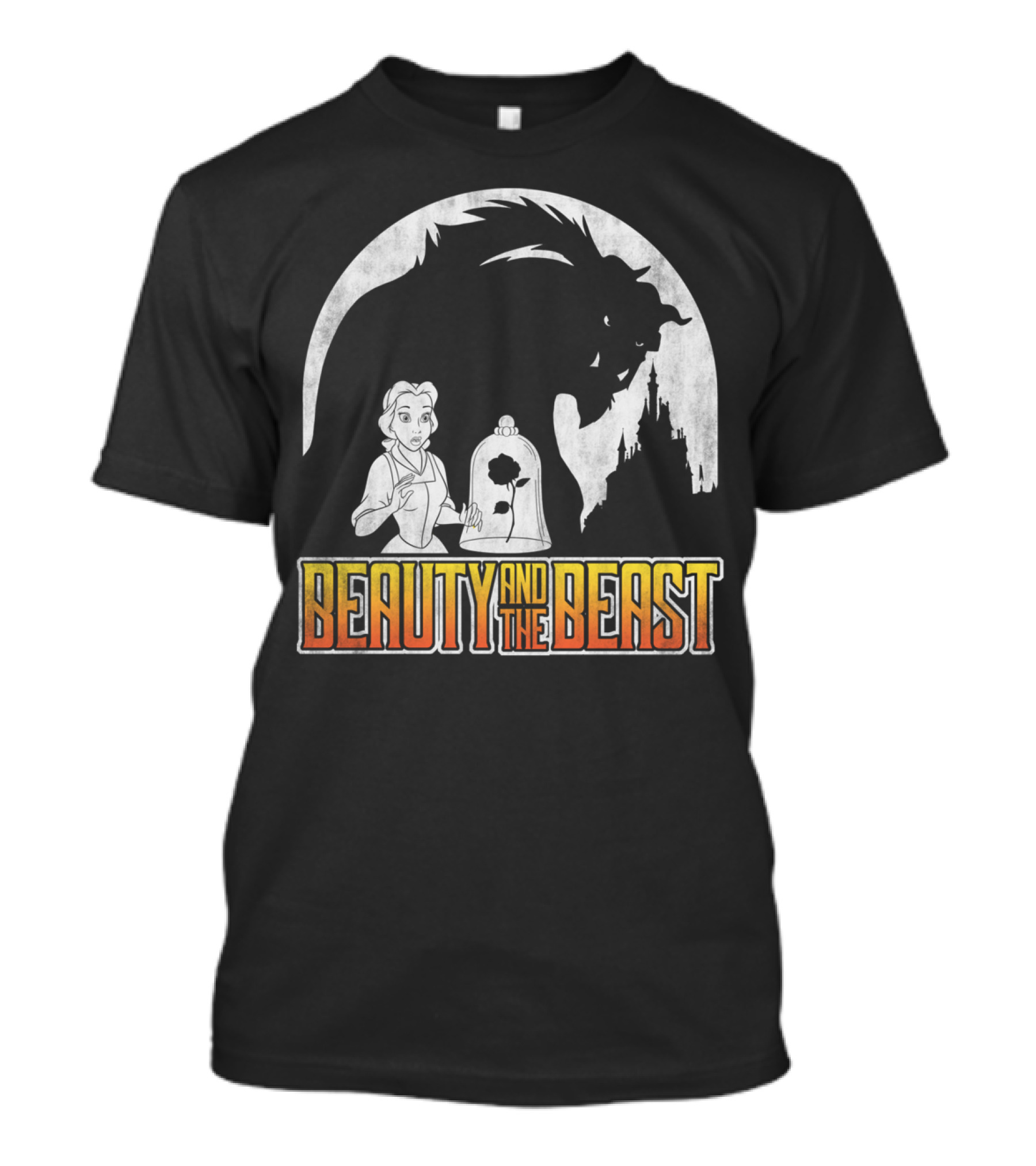 Beauty And The Beast Shadow Rose Castle T-Shirt