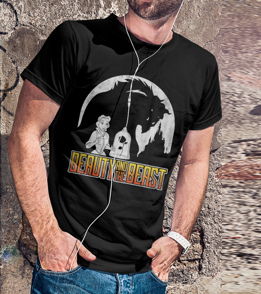 Beauty And The Beast Shadow Rose Castle T-Shirt
