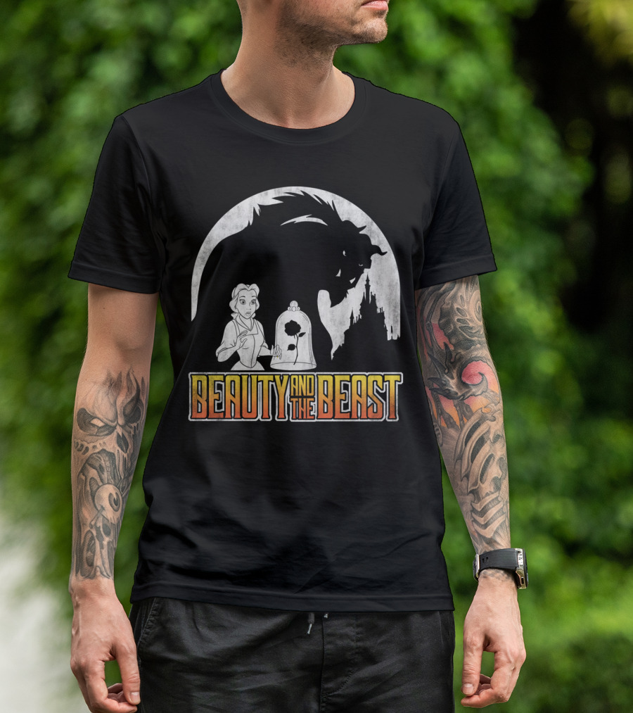 Beauty And The Beast Shadow Rose Castle T-Shirt