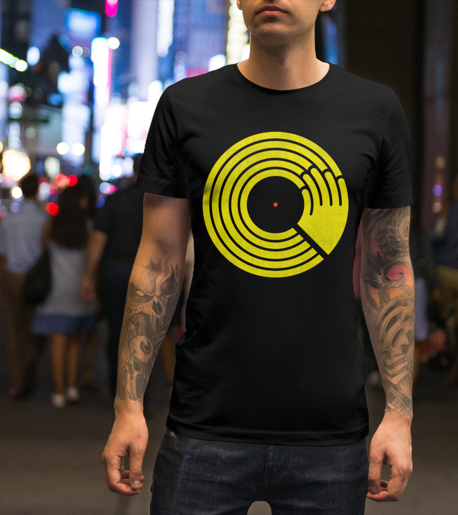 Bring The Noise Vinyl Record DJ Hand T-Shirt