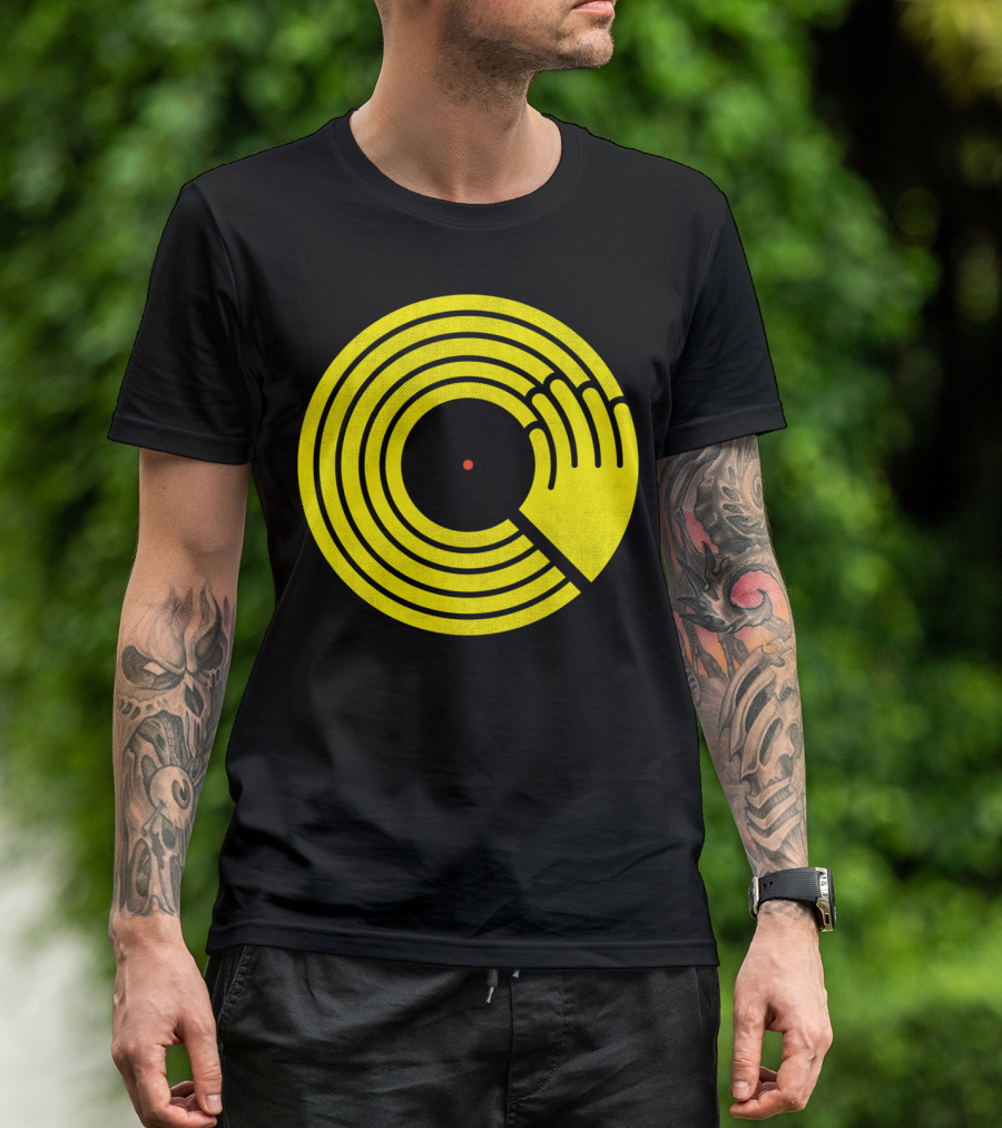 Bring The Noise Vinyl Record DJ Hand T-Shirt