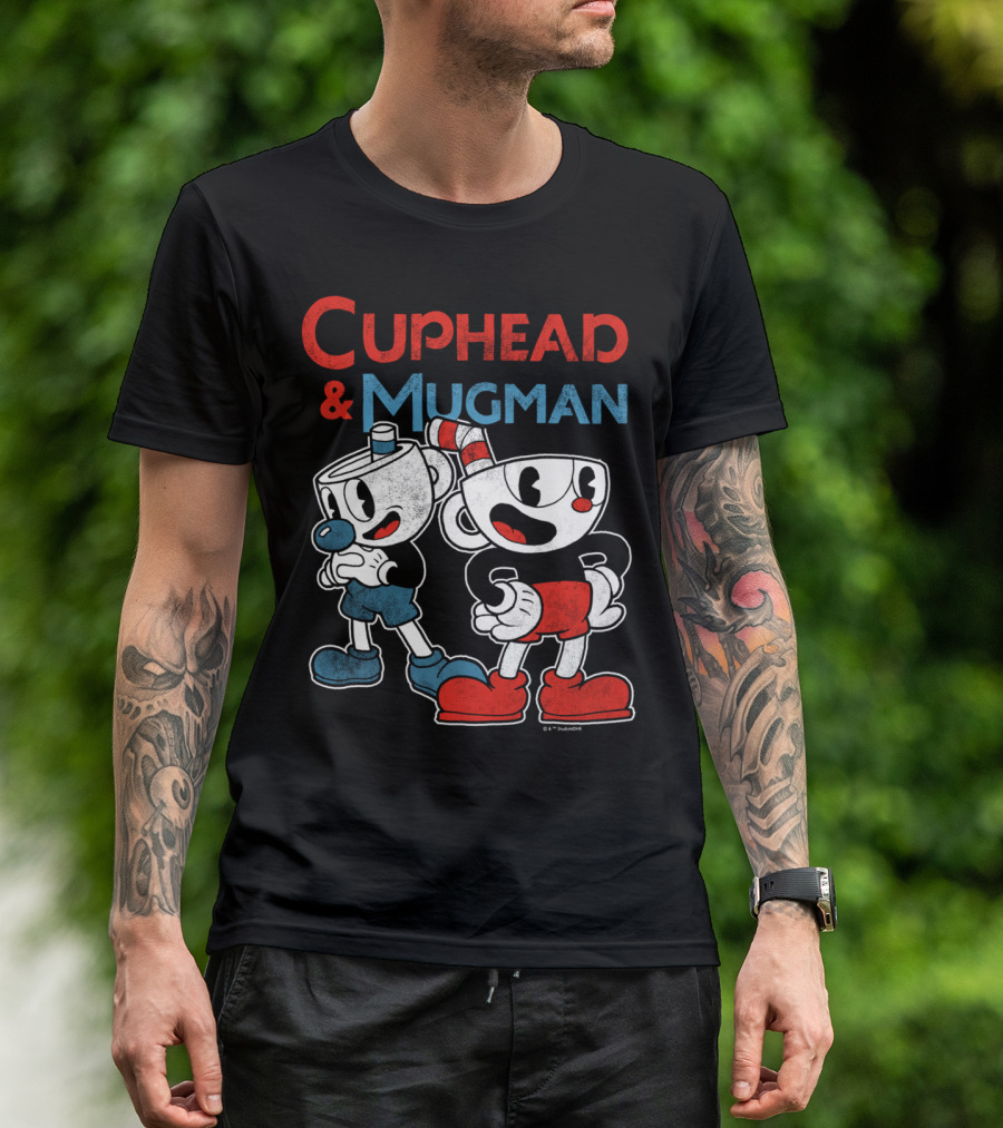 Cuphead And Mugman Vintage Cartoon T-Shirt