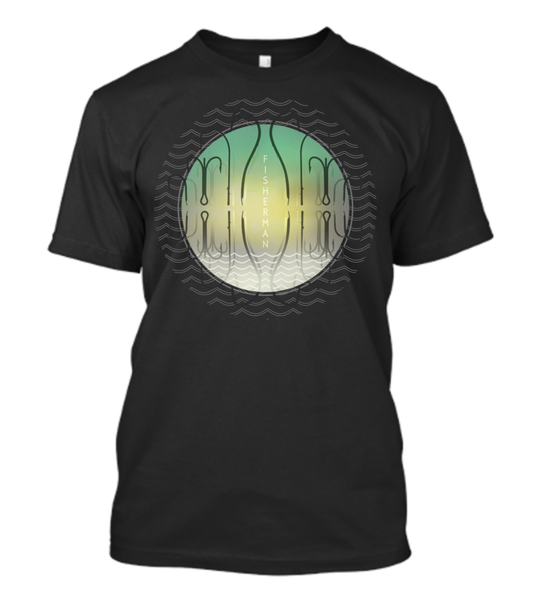 Ocean Scenic Fisherman Hooks T-Shirt