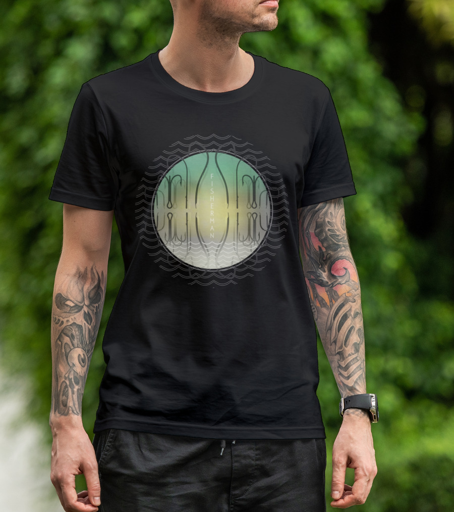Ocean Scenic Fisherman Hooks T-Shirt