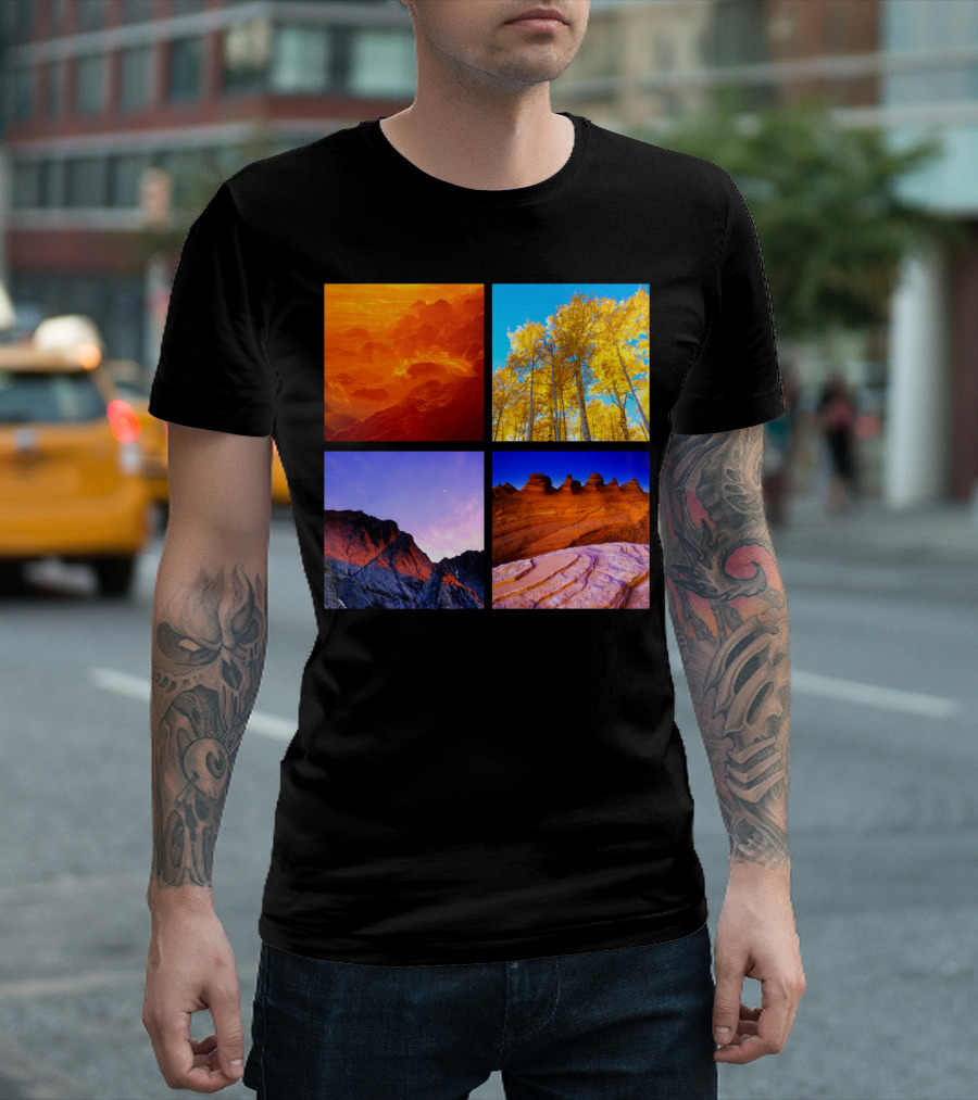 Ocean Forest Mountain Desert Nature Elements T-Shirt