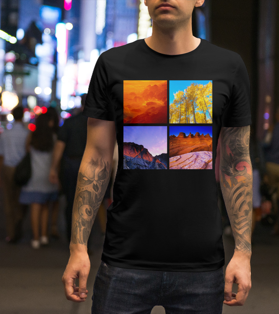 Ocean Forest Mountain Desert Nature Elements T-Shirt