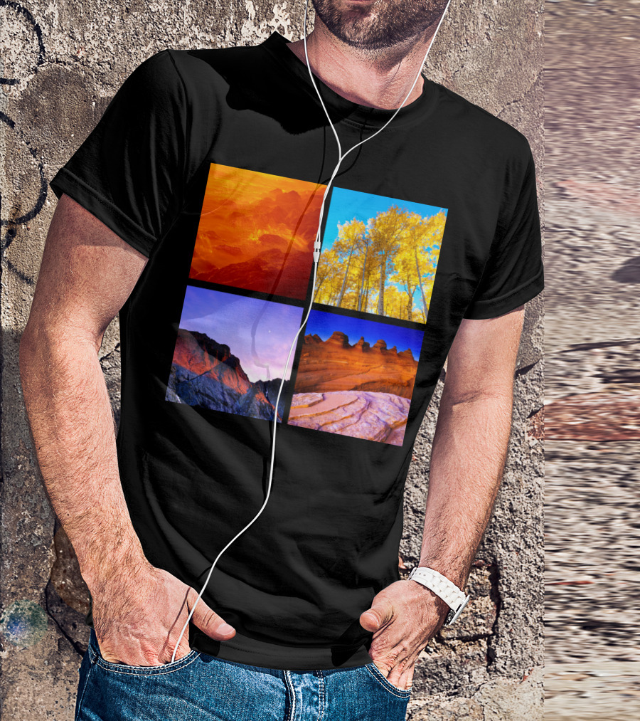 Ocean Forest Mountain Desert Nature Elements T-Shirt