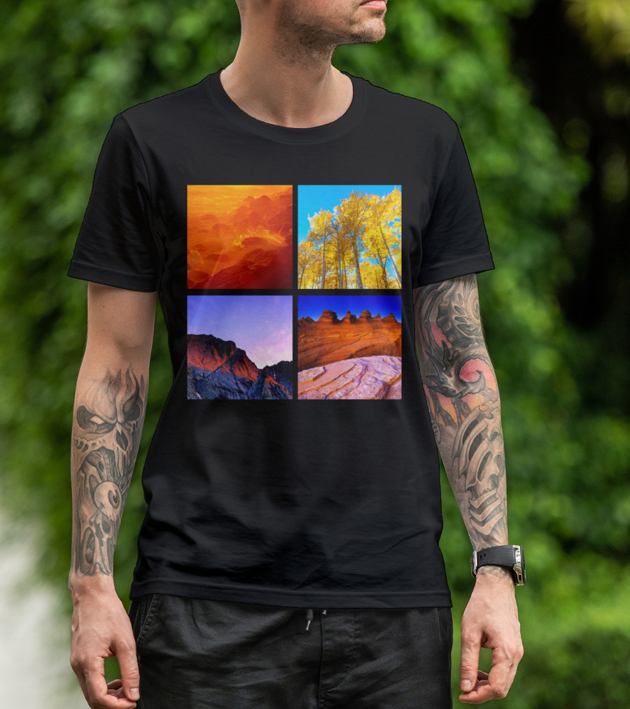 Ocean Forest Mountain Desert Nature Elements T-Shirt