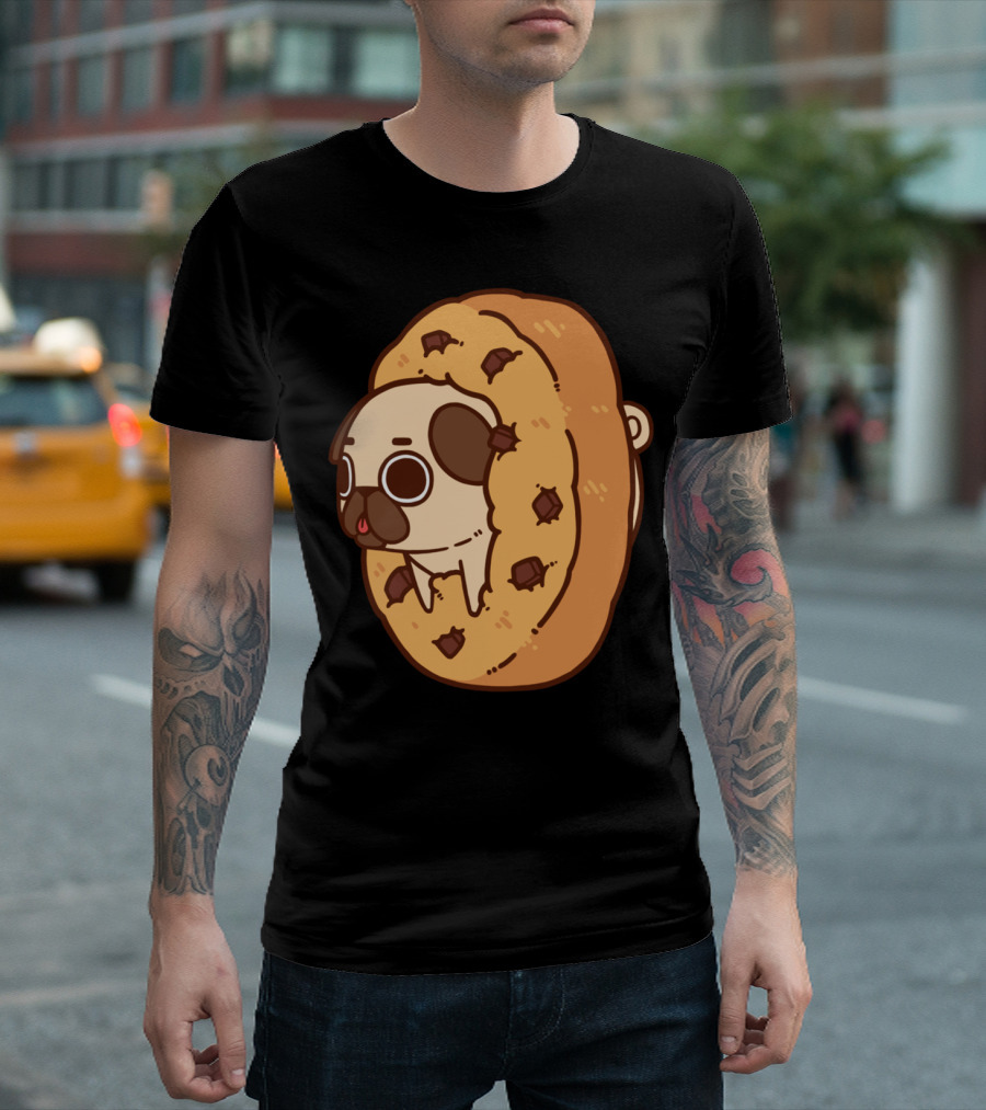 Puglie Cookie Chocolate Chip Pug T-Shirt