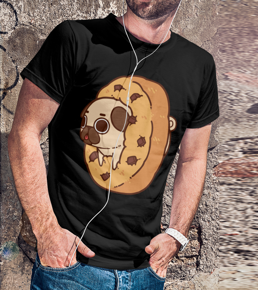 Puglie Cookie Chocolate Chip Pug T-Shirt