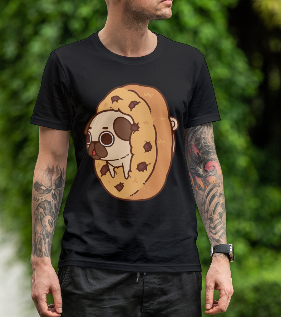 Puglie Cookie Chocolate Chip Pug T-Shirt