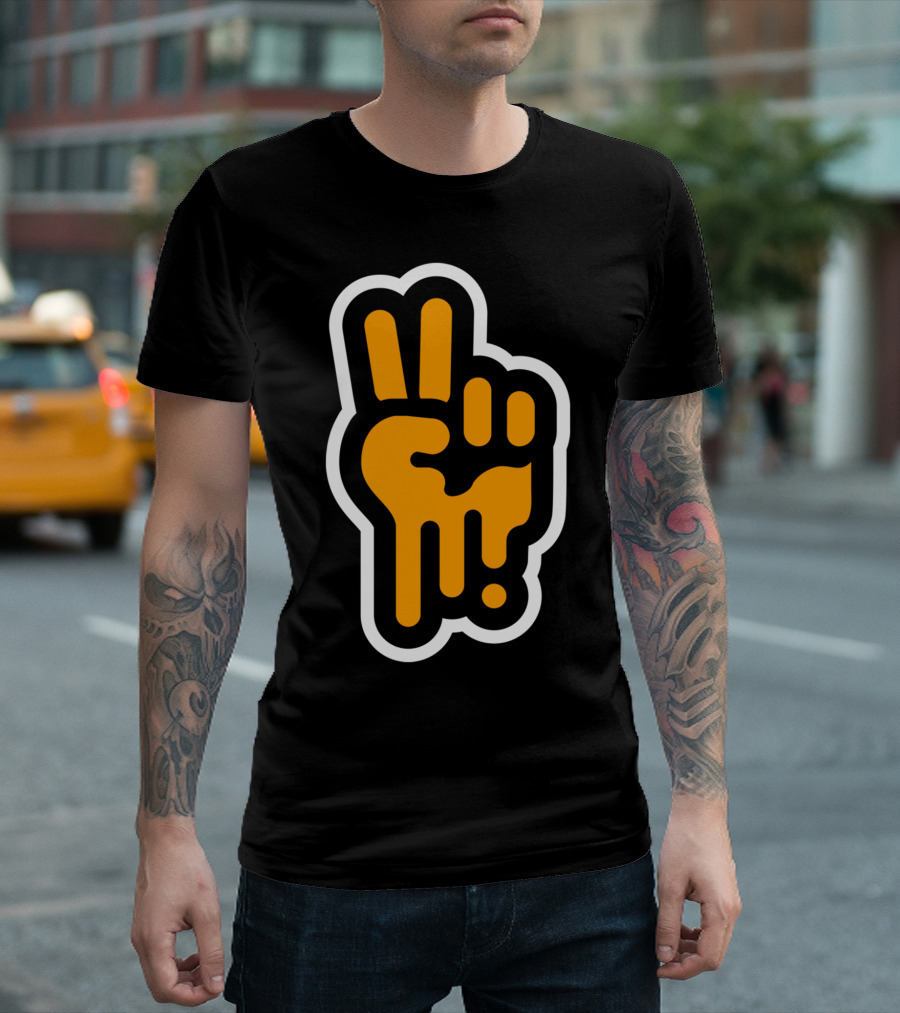 Lunskee Dripping Peace Hand Gesture T-Shirt