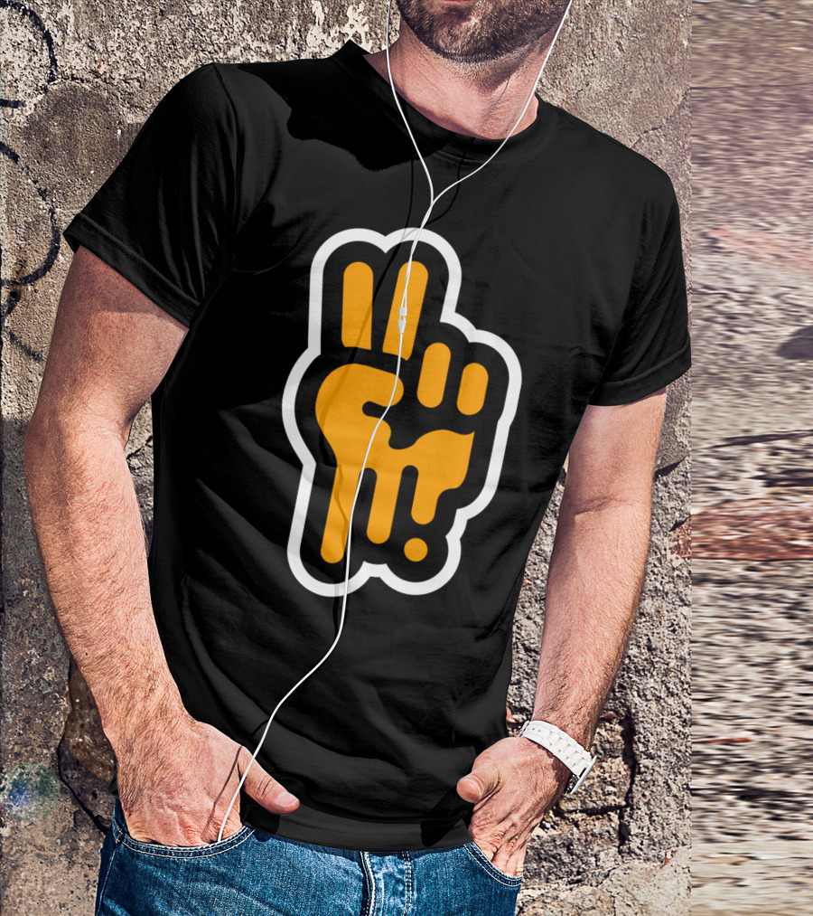 Lunskee Dripping Peace Hand Gesture T-Shirt